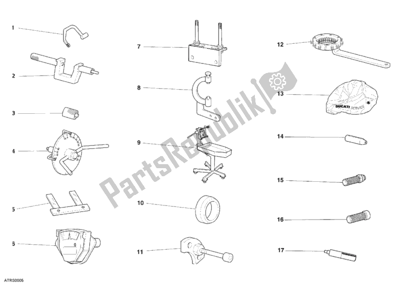 Toutes les pièces pour le Outils De Service D'atelier, Moteur du Ducati Monster S4 RS USA 1000 2006